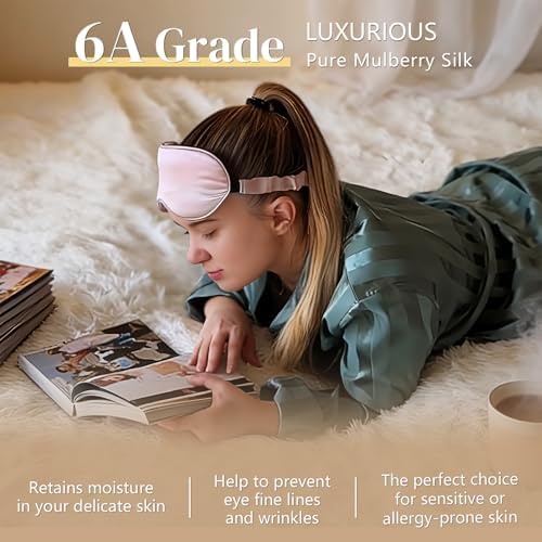 ZIMASILK Adjustable 22 Momme 100% Pure Mulberry Silk Sleep Mask - Image 4