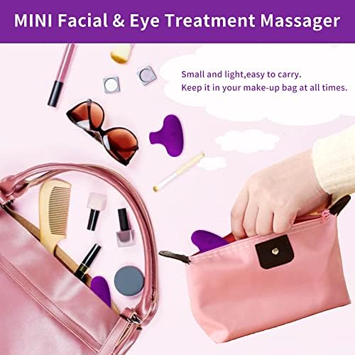 Handhold Portable Powerful Multifunctional Facial Mini Massage Ball,Quiet Waterproof USB Rechargeable Vibrating Travel Pocket Face Eye Finger Joint and Neck Jaw Massager - Purple - Image 7