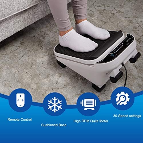 Foot Massager for Neuropathy Pain & Circulation by Quake Plate High RPM Oscillating Deep Tissue Foot & Calf Massager for Plantar Fasciitis Pain Relief, 30 Speed Vibrate with Gen 2 RF Remote - Image 6