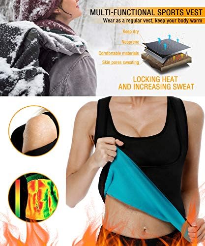 NonEcho Women Neoprene Sweat Vest for Women Sauna Suit Hot Sweat Waist Trainer Vest Slimming Body Shaper - Image 2