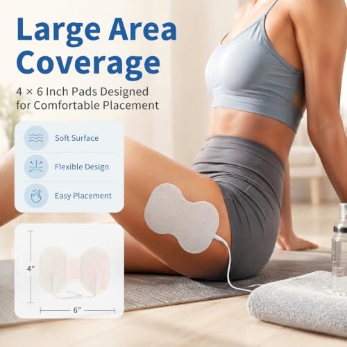 TENS Unit Replacement Pads - Pack of 10 Extra Large Butterfly Shaped Electrode Squares… - Image 5