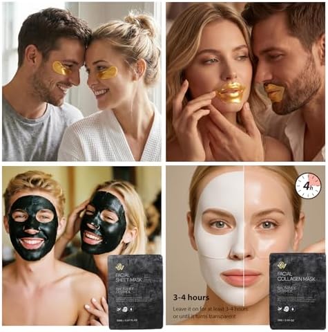 Gifts for Women, 55 Pcs Charcoal Hydrating Skin Care Set, Home Spa Basket - Image 3