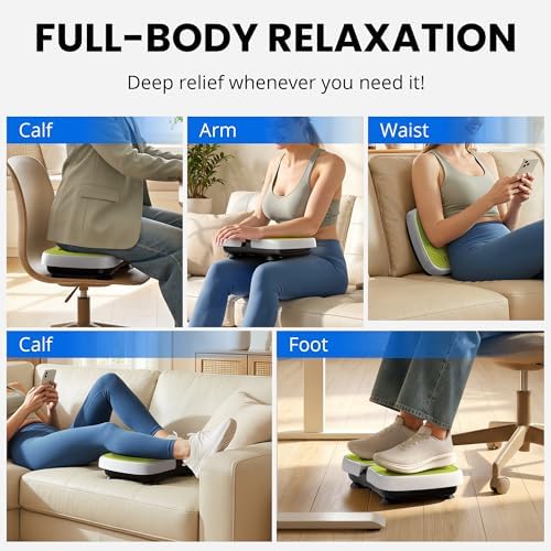 RYGEO Mini Foot Massager Classic, Leg Waist Workout Vibrating Plate High-Frequency Vibrating Massager, Buttocks Muscle Stiffness Relief, Fast Relief from Neuropathy, Improves Blood Circulation - Image 3