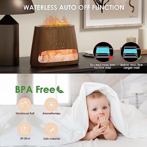 SALKING 2-in-1 Himalayan Salt Lamp Diffuser for Home, Aromatherapy Diffuser - Image 5