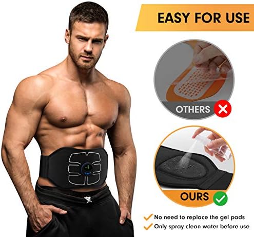 MarCoolTrip MZ ABS Stimulator,Ab Machine,Abdominal Toning Belt Workout Portable Ab Stimulator Home Office Fitness Workout Equipment for Abdomen Black - Image 3