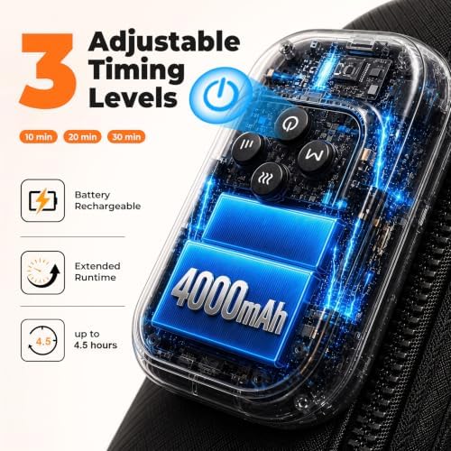 Safeel 4 in 1 Rechargeable Foot Massager, 4000mAh, Fits Up to US 11,Single - Image 3