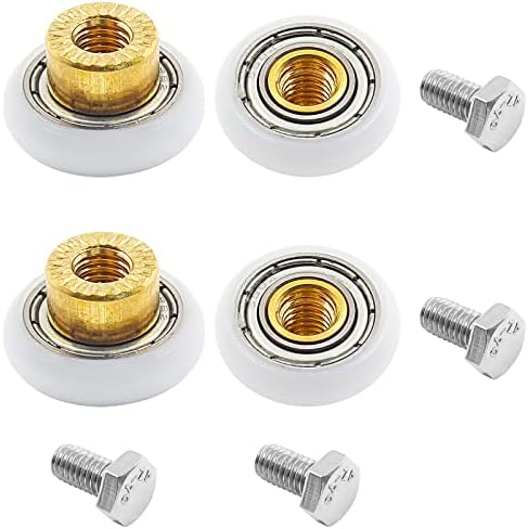 4Pcs Shower Door Roller Runners, 3/4 Inch, 19mm x 5mm by LifCratms