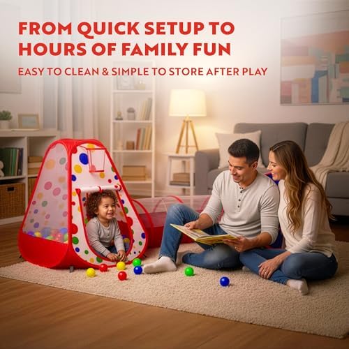 Playz 5pc Pop Up Play Tent and Crawl Through Tunnels for Kids w/Carry Bag - Image 6