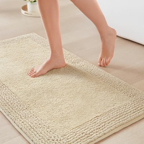 Madison Park Splendor Reversible 100% Cotton Bath Rug, 24 x 36, Natural by MADISONPARK