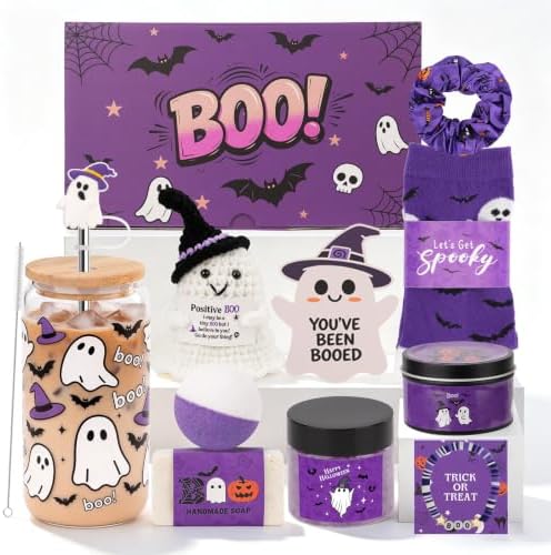 Purple Boo Basket Ideas, Halloween Boo Basket Stuffers for Women Teen Girls by Ithmahco