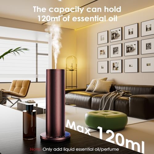 Waterless Essential Oil Diffuser,Oil Diffuser,Aromatherapy Diffusers,Scent Diffusers for Home,Large Room, Hotel Scent Diffuser, 1000sq.ft, Aroma Diffusers (Dark Purple) - Image 6