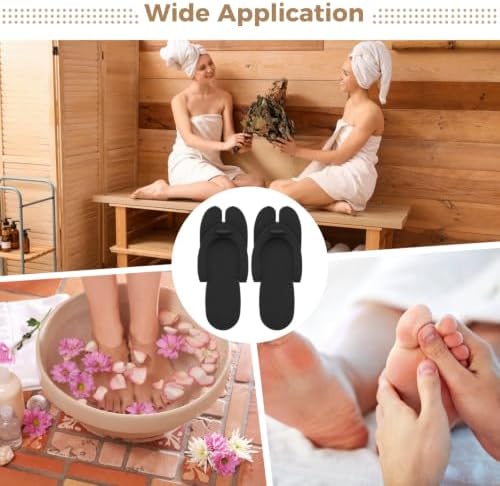 Disposable Pedicure Flip Flops Slippers Bulk,White EVA Flip-Flops Kit,SPA Pedicure Slippers for Adult,Lightweight and Easy to Wear,Ideal for Nail Salons,Hotels,Travel,Home,Party - Image 6