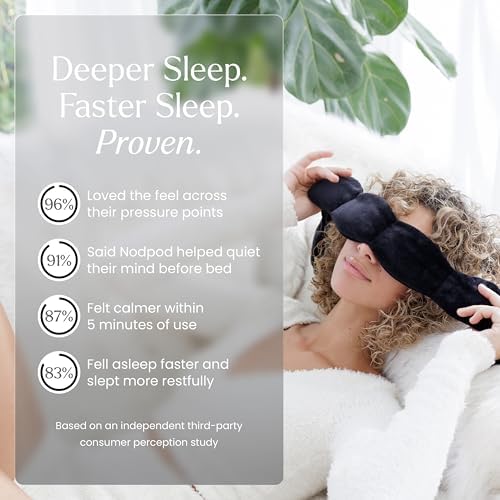 nodpod Patented Gentle Pressure Sleep Mask, Weighted Eye Mask - Image 4