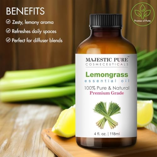 Majestic Pure Lemongrass Essential Oil for Diffuser - 4 Fl Oz - Image 3