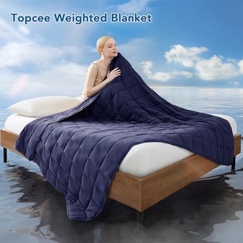 Topcee Weighted Blanket (20lbs 80"x87" King Size) Soft Cooling Heavy Blanket Sleeping, Apply to 190-210 lbs Body, Thick Breathable Blanket with Glass Bead, Easy Care - Image 2