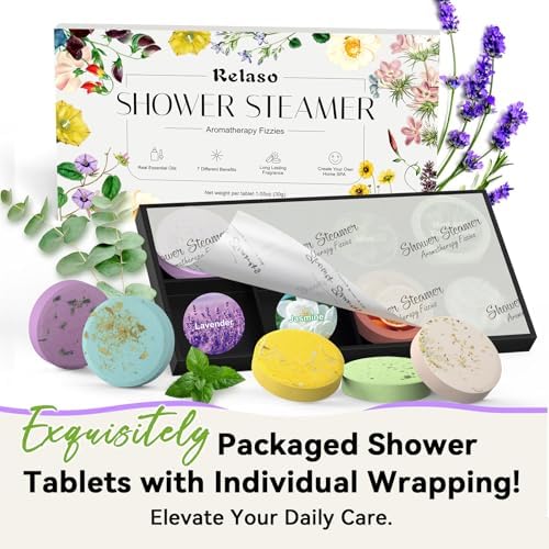 Shower Steamers Aromatherapy 8 Pack, Birthday Gifts for Women Men & Luxury Gift Box Packaging, Premium Shower Bombs with Natural Essential Oils, Home Spa Stress Relief, Relaxation Self Care - Image 6