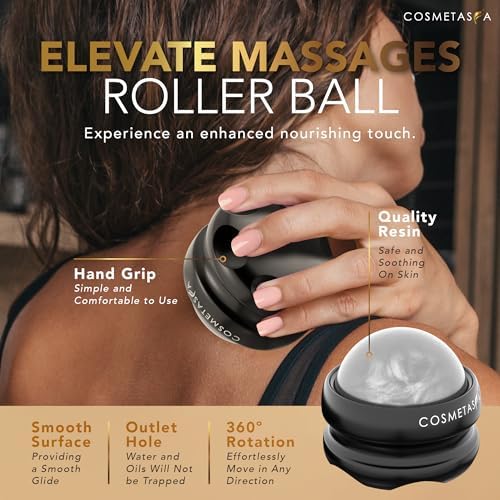 Cosmetasa Massage Oil for Sore Muscle Massage Therapy with Roller - All Natural, Cruelty-Free Massage Oils for Muscle Relaxing & Joint Comfort - Arnica Extract with Lavender & Chamomile Oil (8.8 oz) - Image 3
