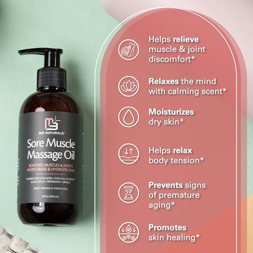Arnica Sore Muscle Massage Oil, Collagen & Stem Cells, 8 fl oz 2 Pack by M3 - Image 6
