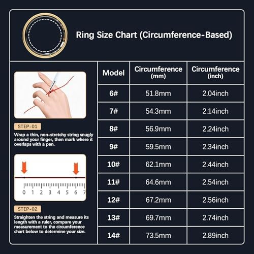Smart Rings for Women Men, Fitness Ring with Heart Rate, Blood Oxygen, HRV, Stress, Sleep Tracker, Step Tracker, No Subscription Fee, lP68 Waterproof Smart Ring for iPhone & Android (Rose Gold 12#) - Image 2