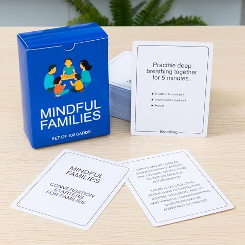 100 Mindful Families Conversation Cards – Mindfulness, Gratitude & Breathing Prompts for Self Care at Home, Travel & Therapy - Image 2