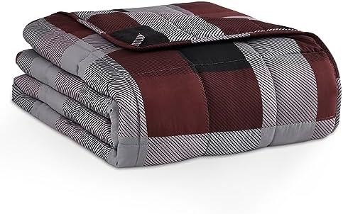 L'AGRATY Weighted Blanket - 48"x72" 15lbs Cooling Breathable Heavy Blanket Microfiber Material with Glass Beads for Adult All-Season Summer Fall Winter Soft Thick Comfort by LAGRATY