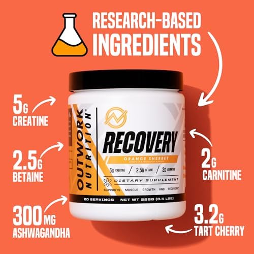 Outwork Nutrition Post Workout Recovery Powder (Orange Sherbet) - Image 3