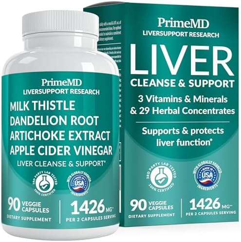 PrimeMD 32-in-1 Liver Support Milk Thistle, Artichoke & Beetroot, 90ct by PrimeMD