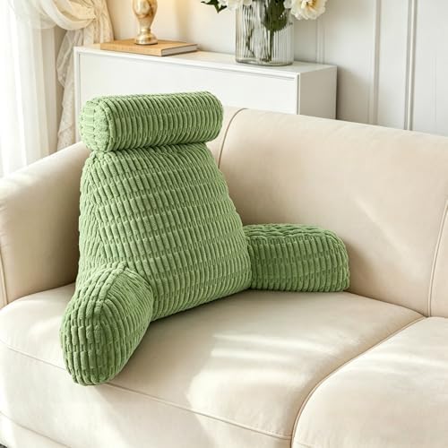 Reading Pillow for Bed, Back Rest Bed Pillow for Sitting Up(Green,Standard) - Image 7