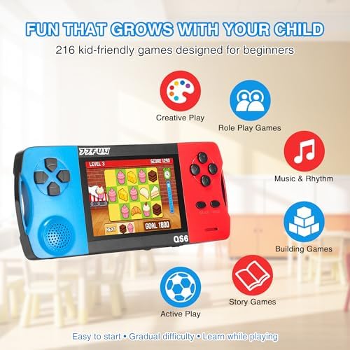Handheld Games for Kids with Built-in 200+ Classic Retro Games, 3.5" IPS Screen Portable & Rechargeable Arcade Gaming Player,Travel Toys Birthday Gift for Boys Girls - Image 3