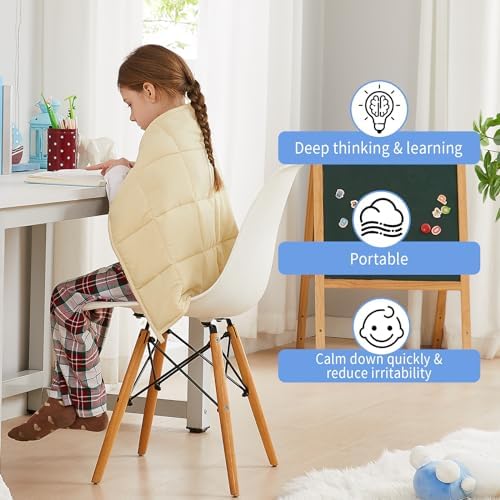 Weighted Blanket - 2 lbs Ivory Heavy Blanket, 20"x30", Small Size Breathable Lap Blanket - Image 2