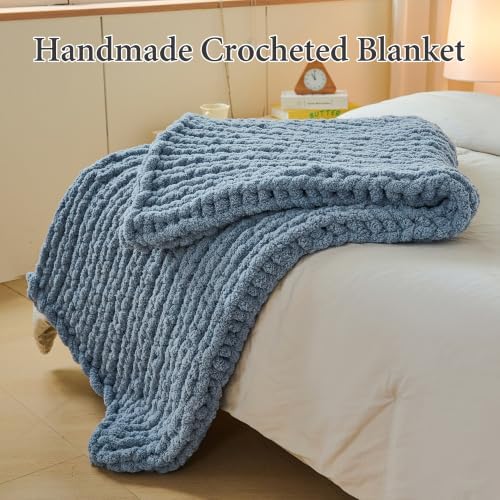 Chunky Knit Blanket Throw for Couch, 51"x63" Chunky Yarn Knitted Blankets - Image 5