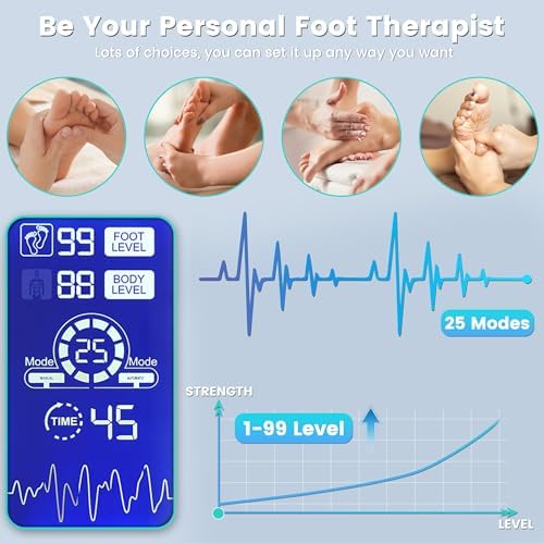 EMS Neuropathy Foot Massager,TENS Circulation Machine for Legs & Feet - Image 4
