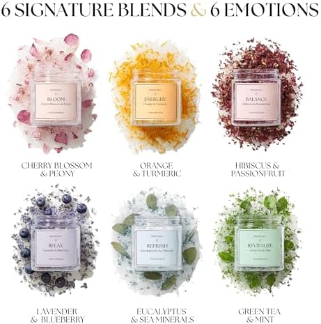 Epsom Salt Bath Gift Set – 6 Aromatherapy Blends with Essential Oils – Bath & Body Gift Set for Women, Stress Relief, Self Care, Birthday Gifts – Jane & Bloom - Image 2