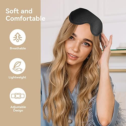Sleep Mask for Lash Extensions, 3D Memory Foam (Black, 1pcs) - Image 5