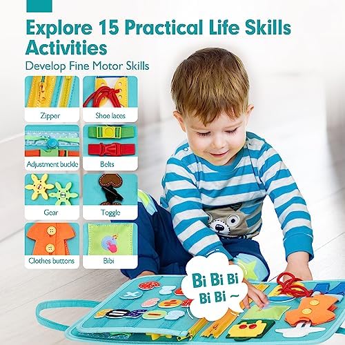 hahaland Busy Board for Toddlers Girls Montessori Toys for 3+ Year Old - Image 3