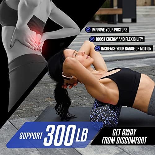 Yes4All Foam Roller, EPP High-Density Material, High Firmness Level, Back Roller for Athlete & Professional, Suitable for Back, Stretching, & Pilates, 12/18/24/36 inch - Blue Speckled, 12 in - Image 3