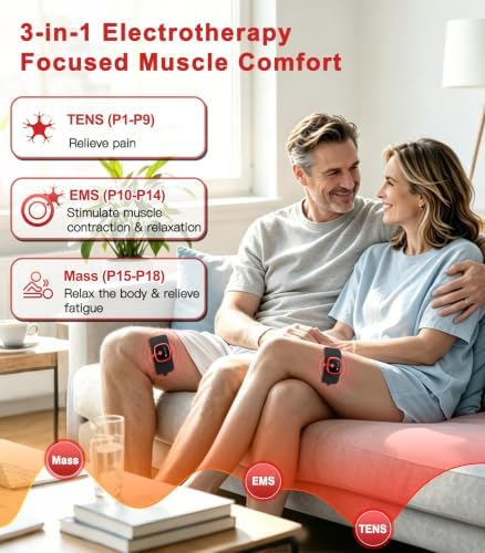 3-in-1 Portable Wireless EMS & Tens Unit Muscle Stimulator for Pain Relief - Image 2