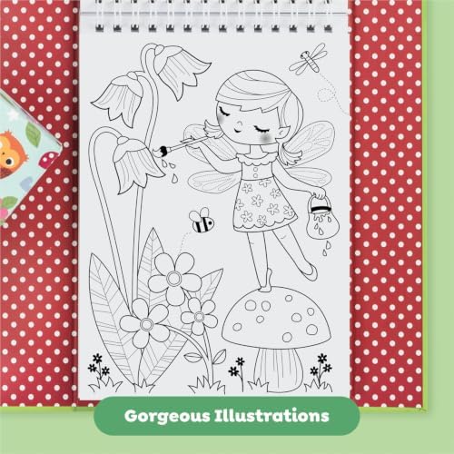 Tiger Tribe Coloring Set - Forest Fairies, Activity Set for Kids, incl. Stickers & Markers Portable Storage Box, Perfect for Travel, Great Gift - Image 4