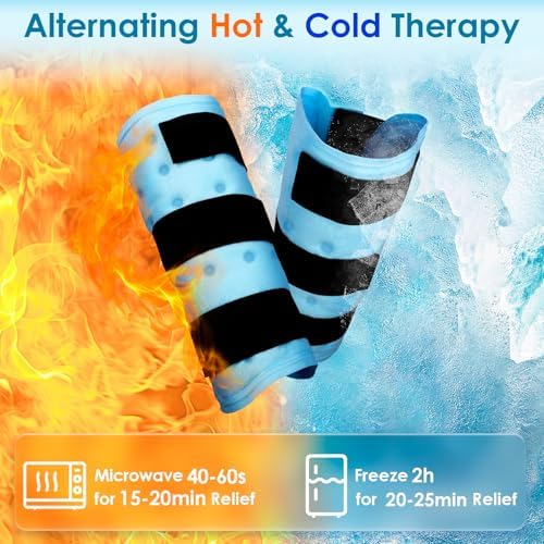 Comfytemp Calf Shin Splint Ice Packs for Injury Reusable Gel Leg Elbow Wrap - Image 3