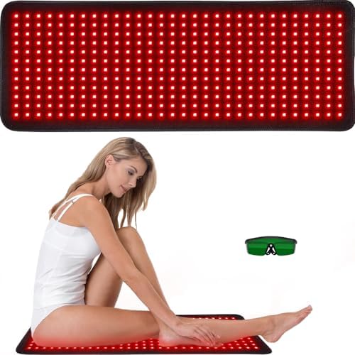 bonodave Red Infrared Light Therapy Mat for Body, 31.75" x 11.5" Red Light Pad Upgraded 3 Chips in 1 Beads 360pcs LEDs 660nm 850nm RLT Device for Body Back Shoulder Knee Joint Pain Relief, Ideal Gift by bonodave