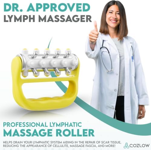 MyoRelease Lymphatic Drainage Massager - Yellow - Handheld Massage Roller - Image 3