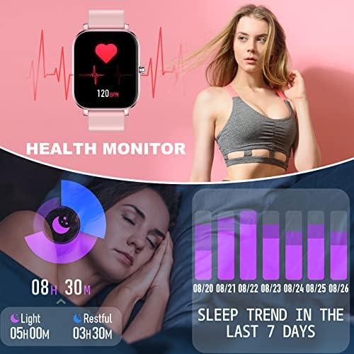 Choiknbo Smart Watch for Women Fitness Tracker Watch for Android/iOS Phones, Activity Trackers and Smartwatches with Heart Rate/Sleep Monitor, Step Counter, Waterproof Smart Watches - Image 5