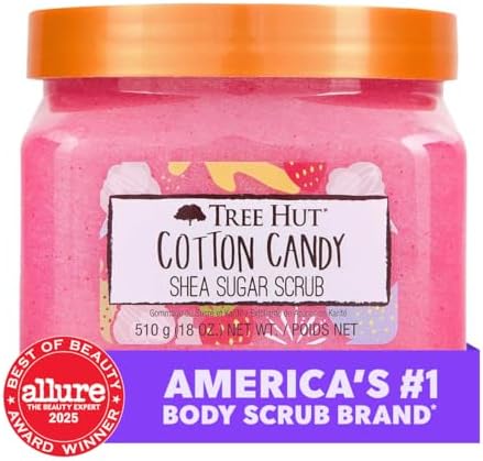 Tree Hut Body Scrub for Women, Cotton Candy, 18 Oz - Image 5