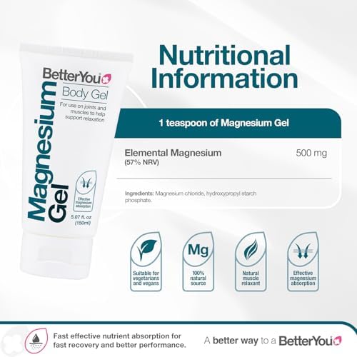 BetterYou Magnesium Gel - Relaxing Muscle Rub - Topical Magnesium for Effective Absorption - Tense Joint Support And Sore Muscle Relief - 5.07 oz - Image 3