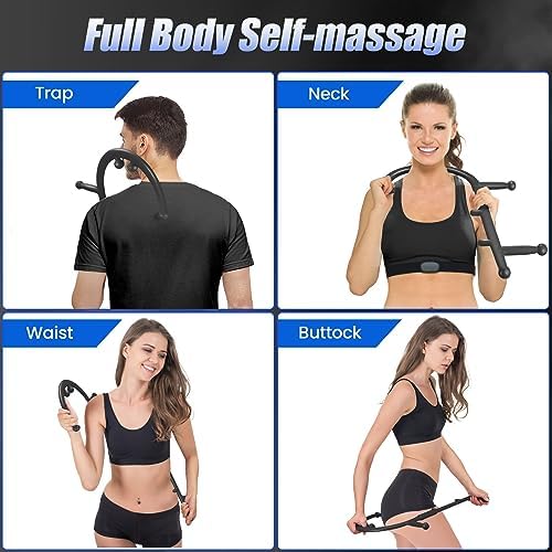 Trigger Point Massage Cane for Back Neck Shoulder and Full Body Deep Tissue Massage Hook for Muscle Knots, Ergonomic Self Massage Tool for Hard-to-Reach Areas, Lightweight Portable, FSA-HSA Eligible - Image 4