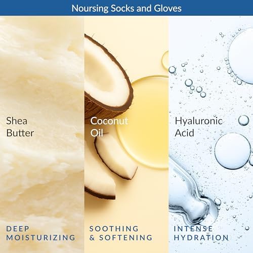 Epielle Intensive Repairing Hand & Foot Masks, Restore and Moisturize Dry, Cracked Skin, Self Care Gifts for Women, Spa Kit, 6 Moisturizing Gloves & 6 Moisturizing Socks - Image 5