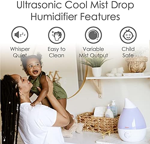 Crane Ultrasonic Cool Mist Humidifier for Bedroom, Baby Nursery, Kids Room, Plants, or Office, Large 1 Gallon Tank, Filter Optional, White - Image 2