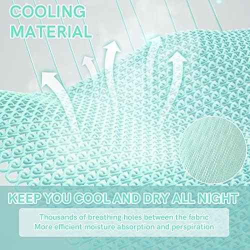 YnM Cooling Weighted Blanket, Handmade Chunky Yarn Knitted Design, Temperature Regulating and Breathable, Machine Washable Throw for Sleep or Home Decor (Menthe Green, 80x87 Inch, 25lbs) - Image 3