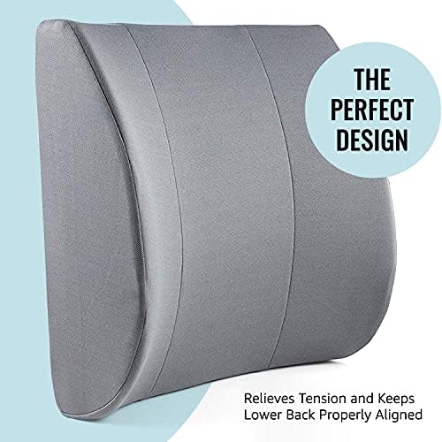 DMI Lumbar Support Pillow for Chair to Assist with Back Support with Removable Washable Cover to Ease Lower Back Pain and Discomfort While Improving Posture, 14 x 13 x 5, Contoured Foam, Premium,Gray - Image 5