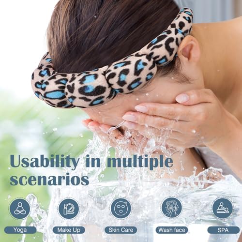 Ztomine Spa Headbands for Washing Face or Facial - Set of 2 Terry Cloth Headbands for Puffy Makeup, Mask, Skin Treatment - Image 2